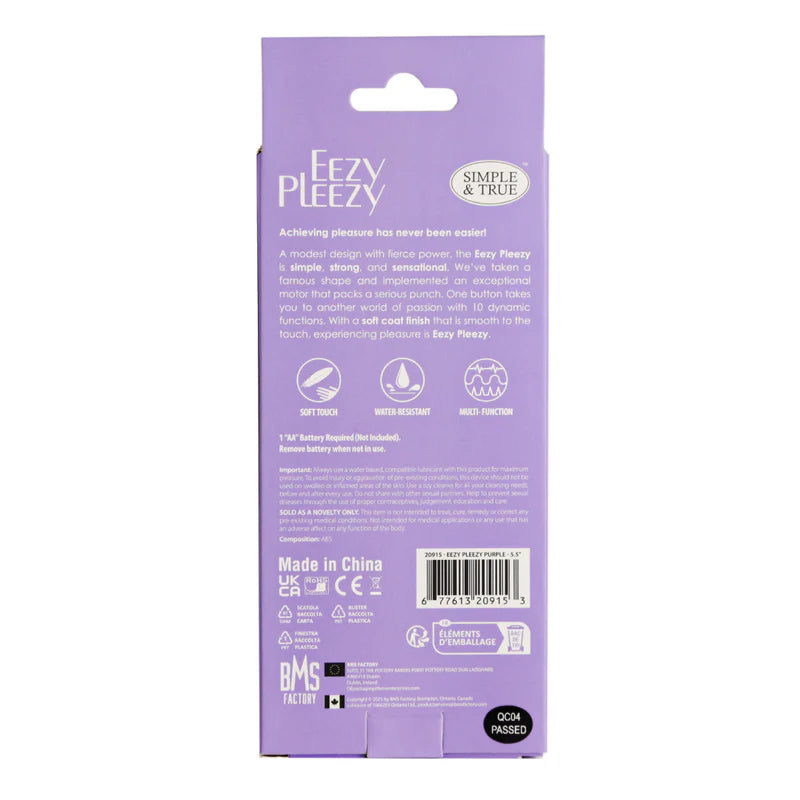 Eezy Pleezy – 5.5" Classic Vibrator – Purple