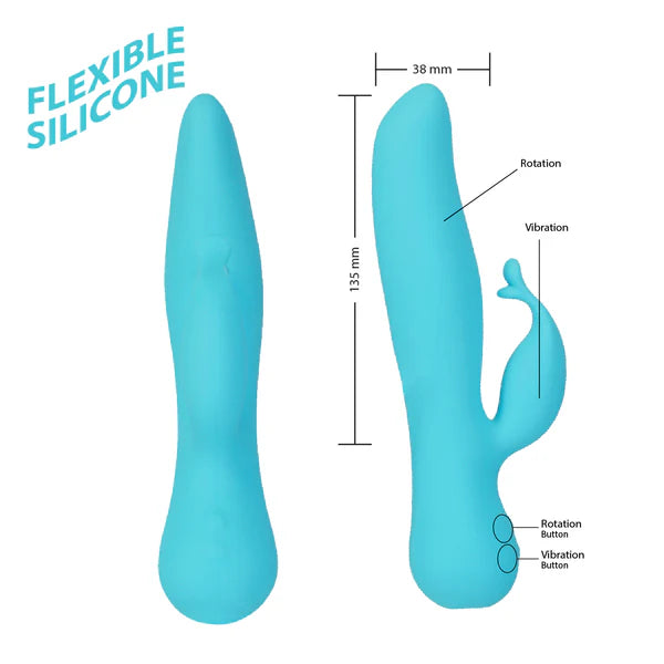 The Kissing Swan® Dual Action Vibrator - Blue
