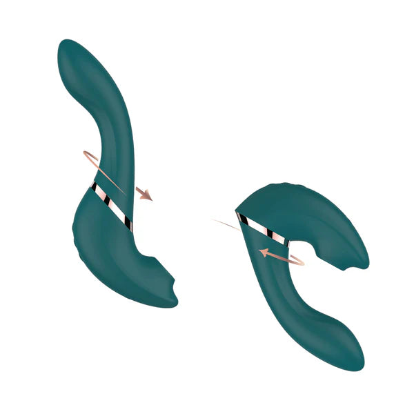 The Monarch Swan®- Transform With A Twist Vibrator & Stimulator - Teal