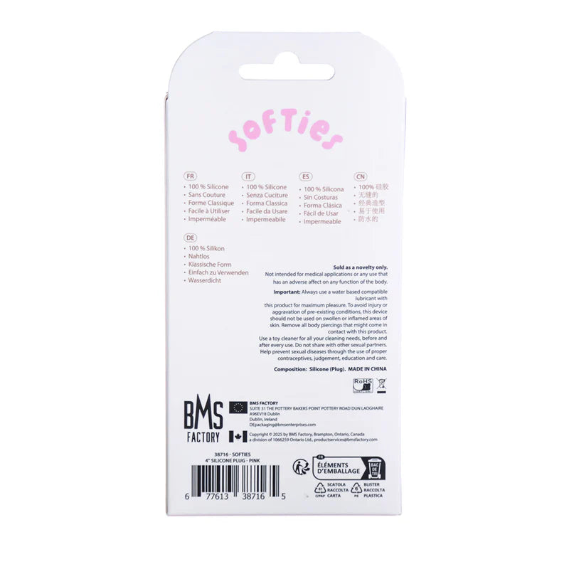 Softies 4” Anal Silicone Plug – Pink