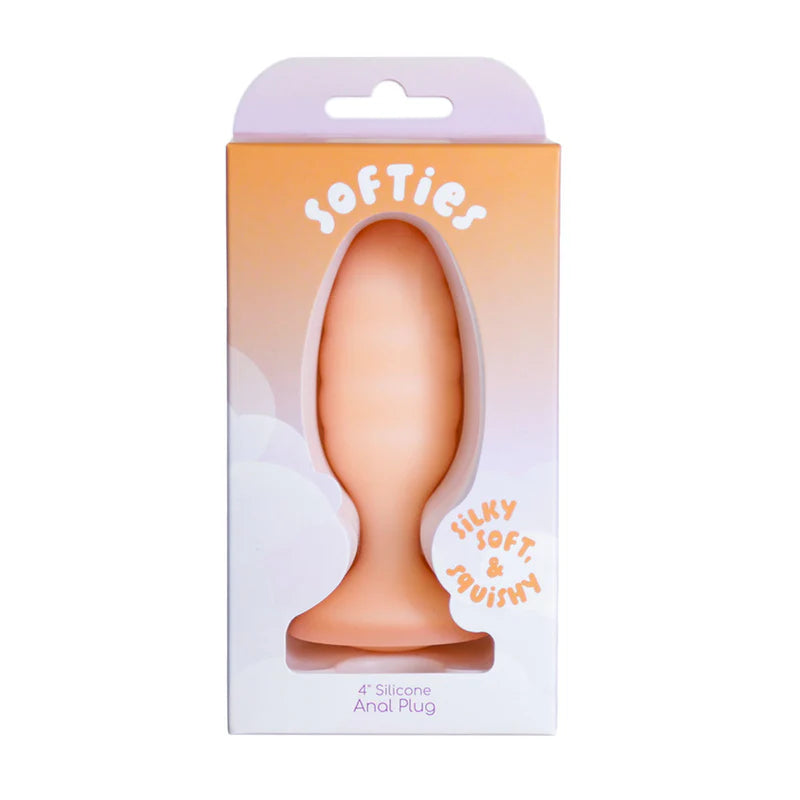 Softies 4” Anal Silicone Plug – Orange