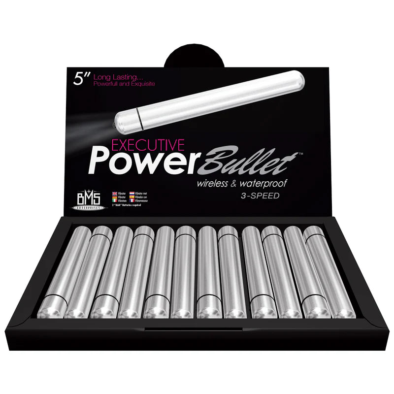 Executive PowerBullet Vibrator - 5" - Silver 