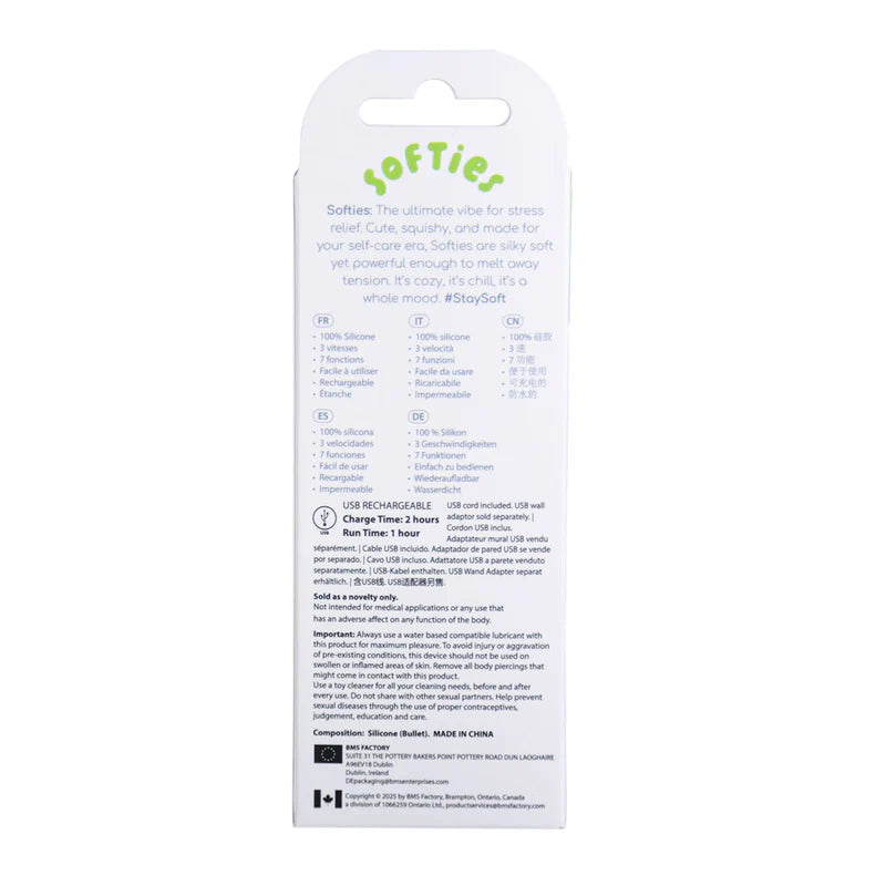 Softies 4” Dual Silicone Body Vibe – Green