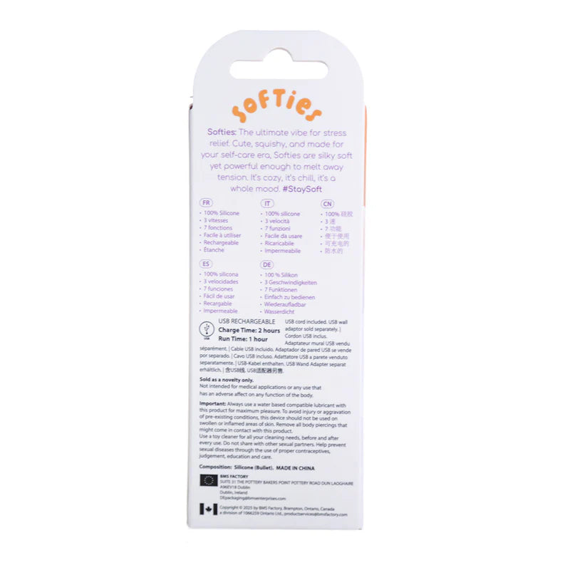 Softies 4” Dual Silicone Body Vibe – Orange