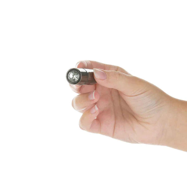 First-Class Bullet - 2.5" Bullet Vibrator with Key Chain Pouch - Gun Metal