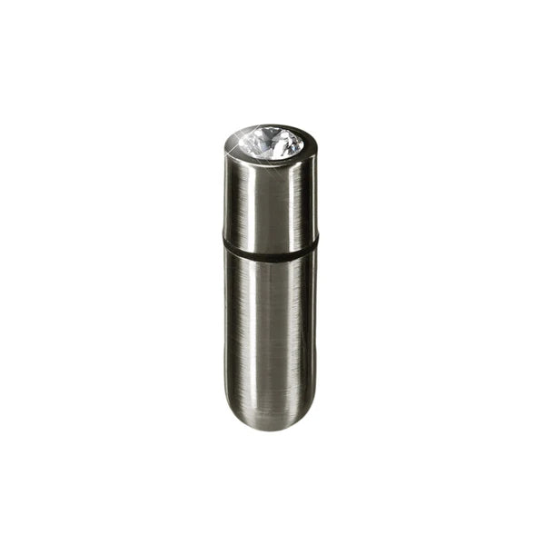 First-Class Bullet - 2.5" Bullet Vibrator with Key Chain Pouch - Gun Metal