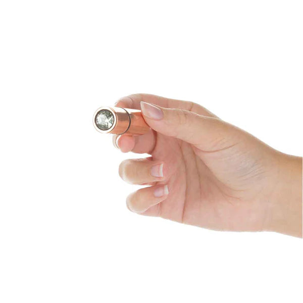 First-Class Bullet - 2.5" Bullet Vibrator with Key Chain Pouch - Rose Gold