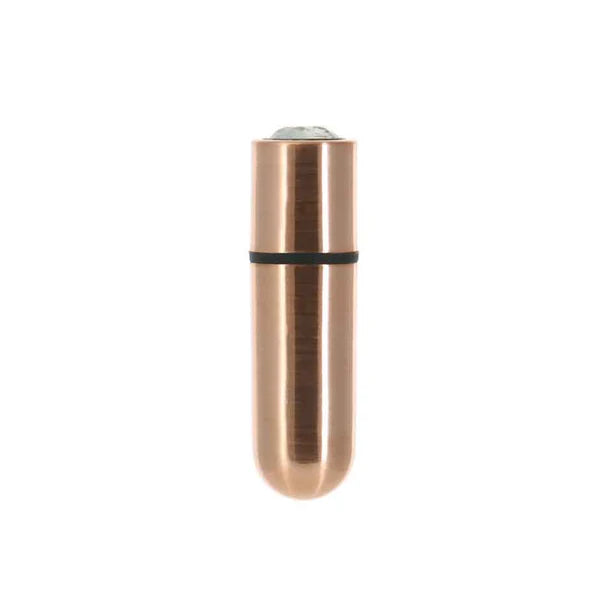 First-Class Bullet - 2.5" Bullet Vibrator with Key Chain Pouch - Rose Gold