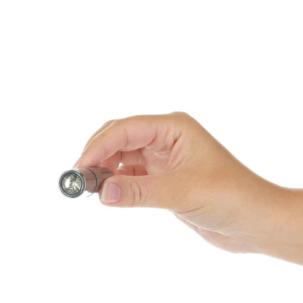 First-Class Bullet - 2.5" Bullet Vibrator with Key Chain Pouch - Silver