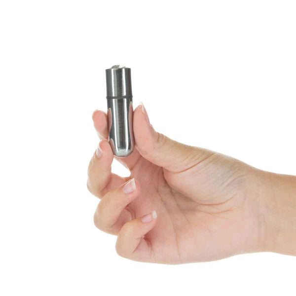 First-Class Bullet - 2.5" Bullet Vibrator with Key Chain Pouch - Silver