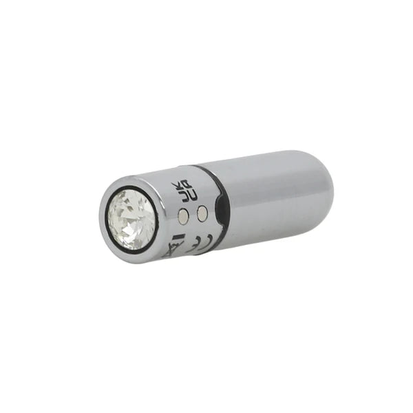 First-Class Bullet - 2.5" Bullet Vibrator with Key Chain Pouch - Silver