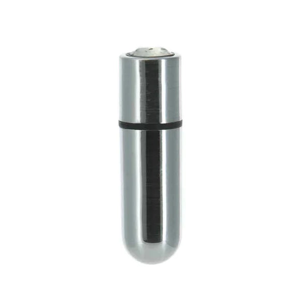 First-Class Bullet - 2.5" Bullet Vibrator with Key Chain Pouch - Silver