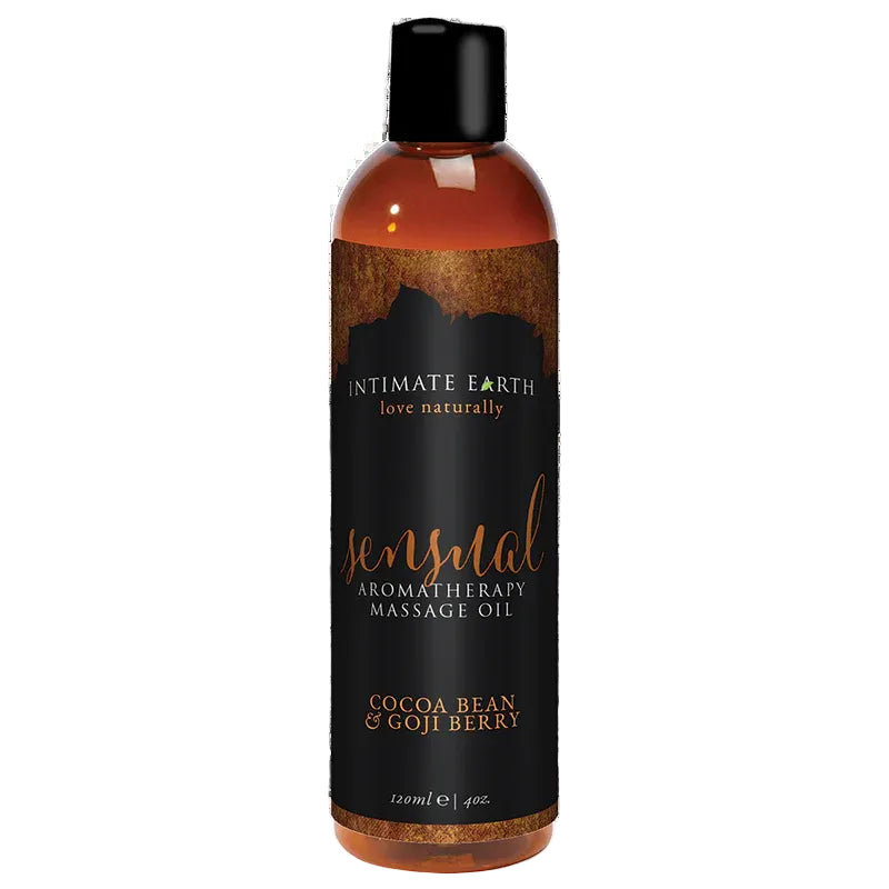 Intimate Earth Aromatherapy Sensual Massage Oil - Cocoa Bean & Goji Berry - 120ml/4oz