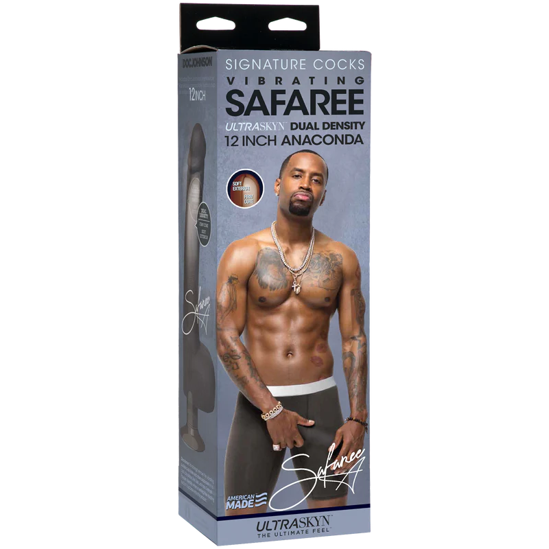Doc Johnson Signature Cocks - Vibrating Safaree Samuels Anaconda 12" ULTRASKYN™ Cock