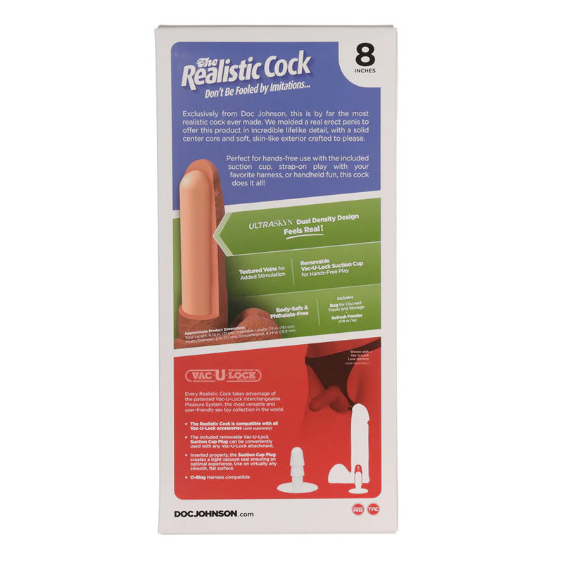 Doc Johnson The Original Realistic Cock - Flesh 8"