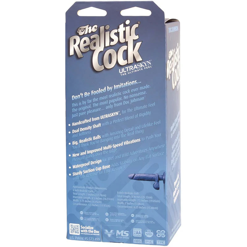 Doc Johnson The Original Realistic Cock - Flesh 8" Vibrating
