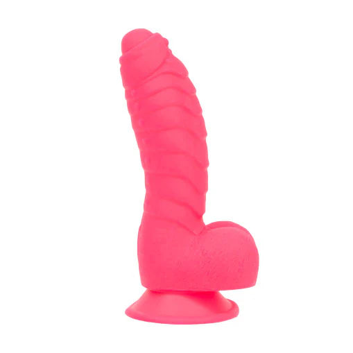 Pure Love® - Fantasy Silicone Dildo With Suction Base – 7 In. – Hot Pink