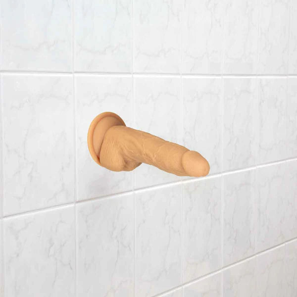 Naked Addiction 8" Rotating & Vibrating Dildo with Remote – Caramel