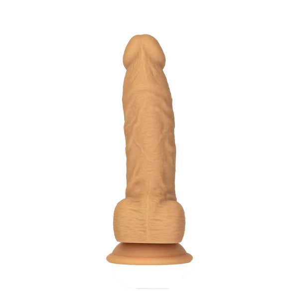 Naked Addiction 8" Rotating & Vibrating Dildo with Remote – Caramel