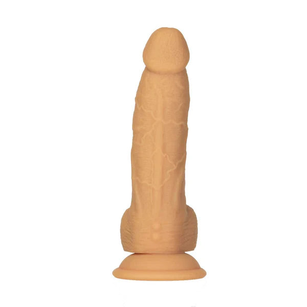 Naked Addiction 8" Rotating & Vibrating Dildo with Remote – Caramel