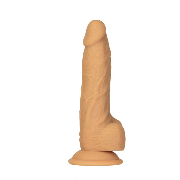 Naked Addiction 8" Rotating & Vibrating Dildo with Remote – Caramel