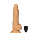 Naked Addiction 8" Rotating & Vibrating Dildo with Remote – Caramel