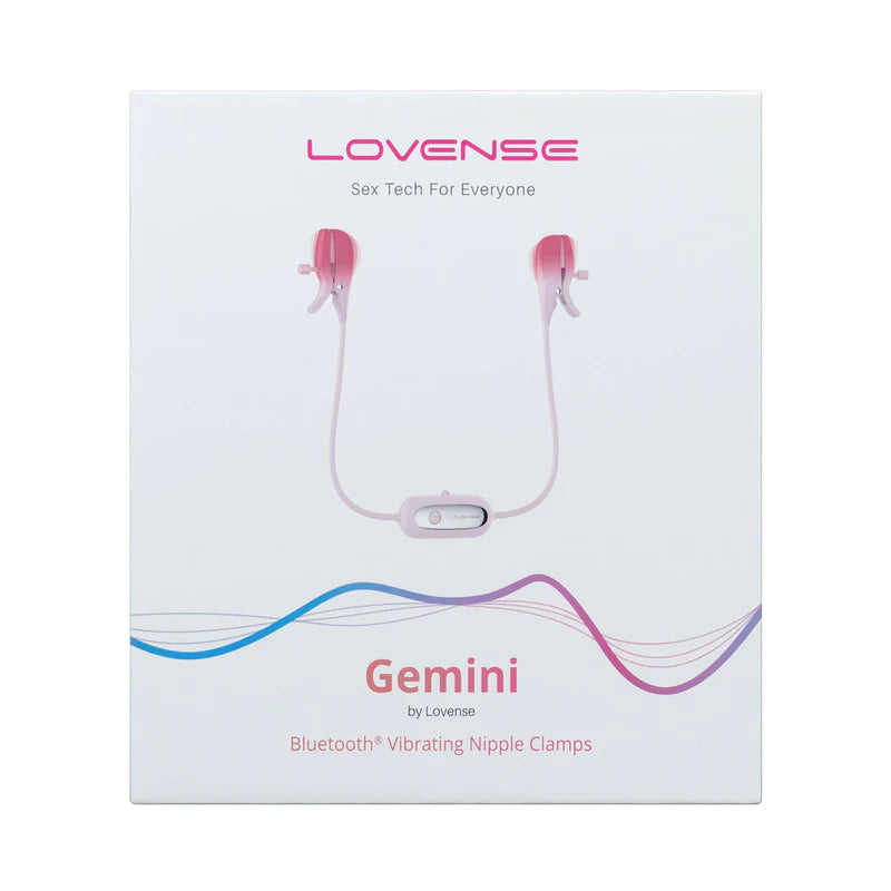 Lovense - Gemini - Bluetooth® Vibrating Nipple Clamps – Pink