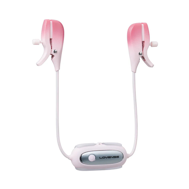 Lovense - Gemini - Bluetooth® Vibrating Nipple Clamps – Pink