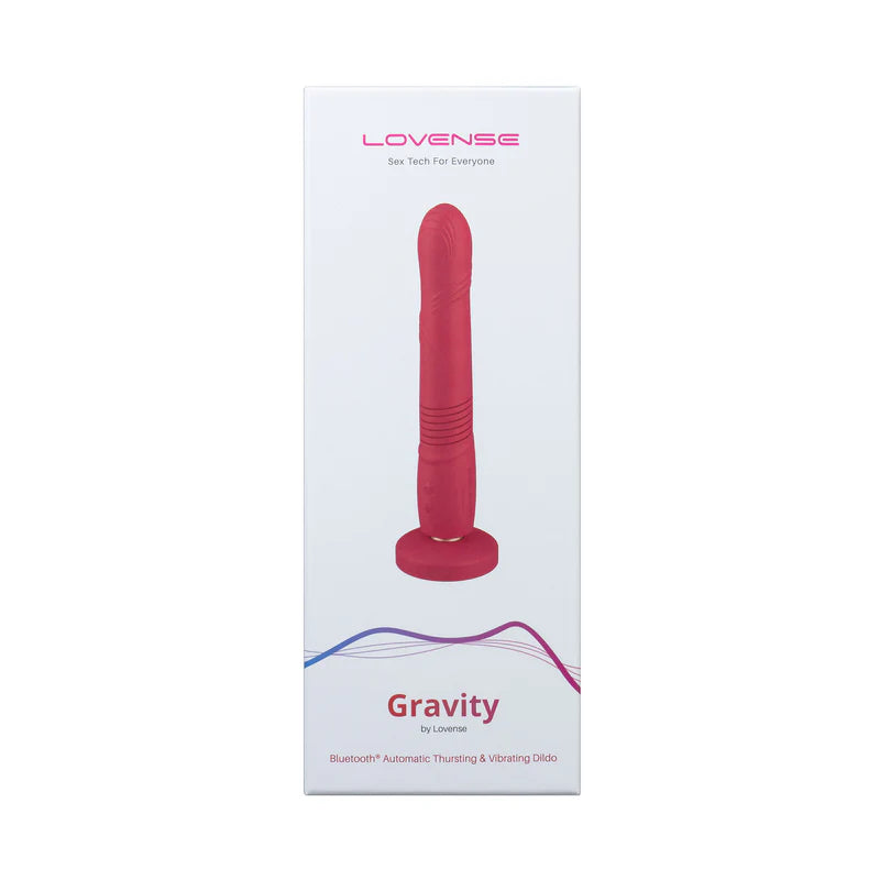 Lovense - Gravity - Bluetooth® Automatic Thrusting & Vibrating Dildo – Red
