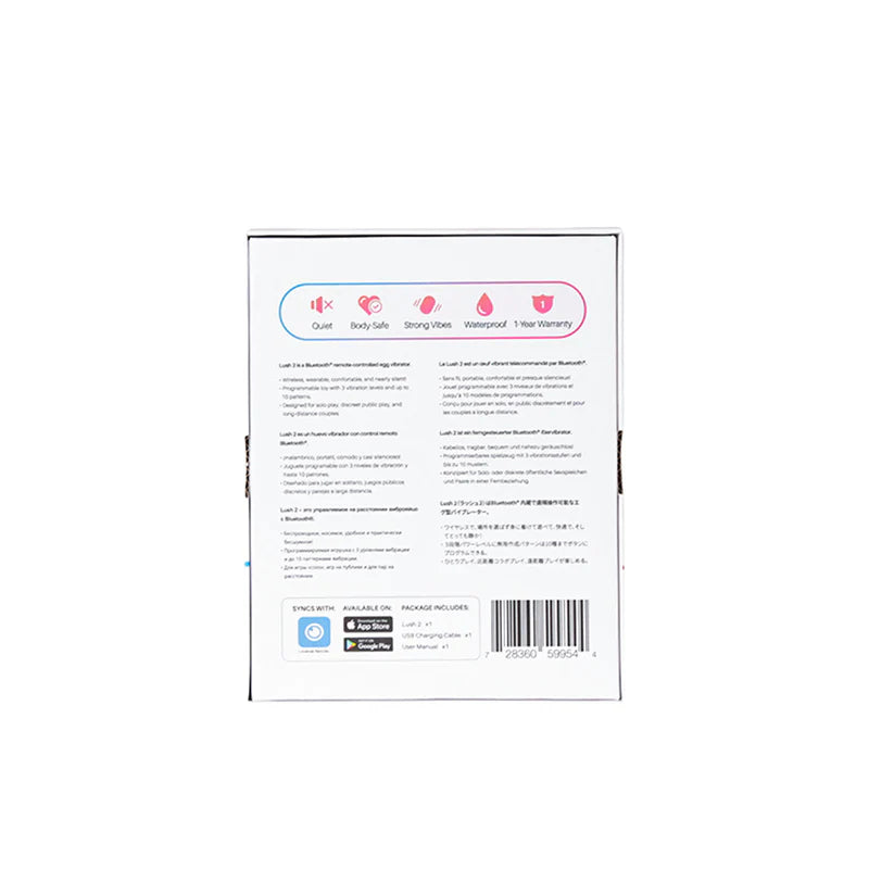 Lovense Lush 2 – Bluetooth Wearable Vibrating Egg – Pink