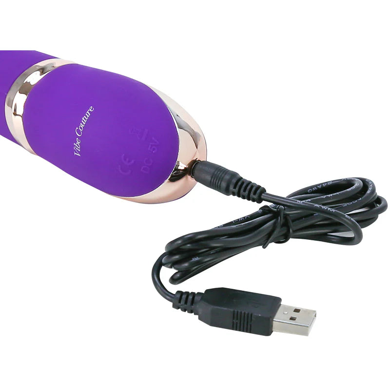 Vibe Couture® - Rabbit Entice Rechargeable Vibrator- Purple