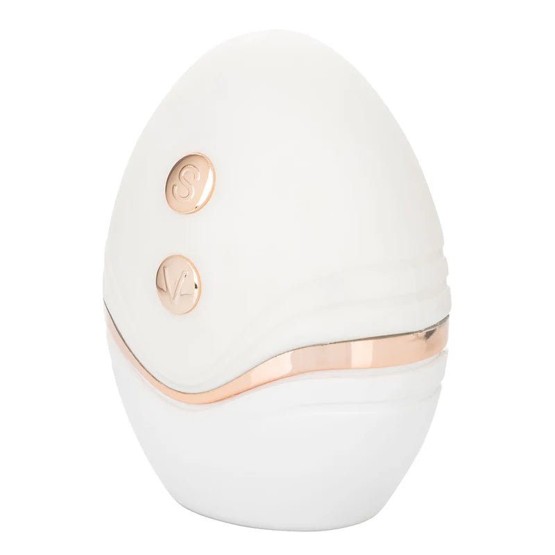 CalExotics® Empowered Palm Pleasure Goddess – Suction Vibrator – White