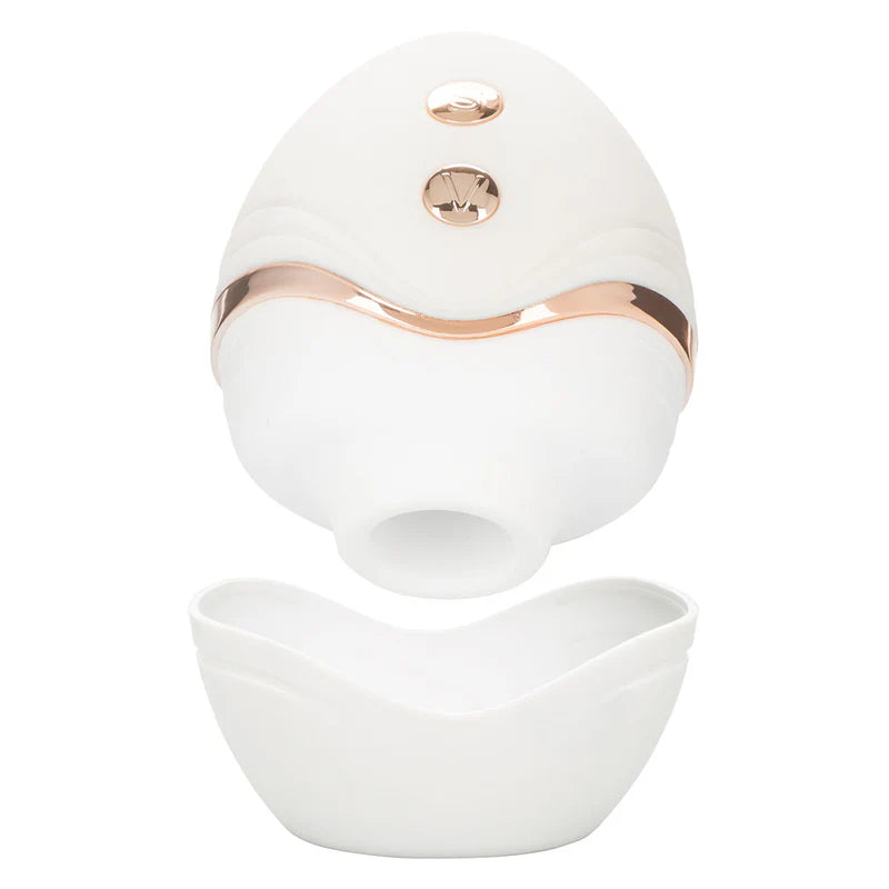 CalExotics® Empowered Palm Pleasure Goddess – Suction Vibrator – White