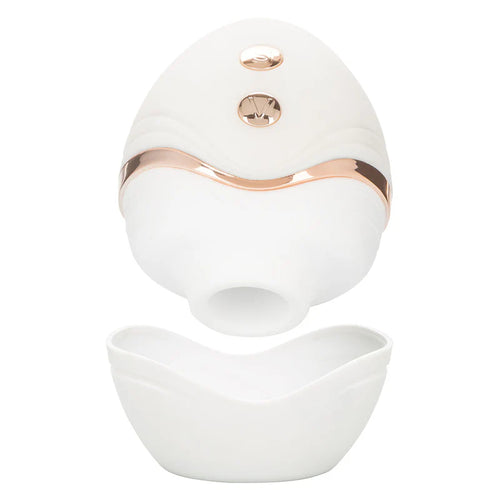 CalExotics® Empowered Palm Pleasure Goddess – Suction Vibrator – White