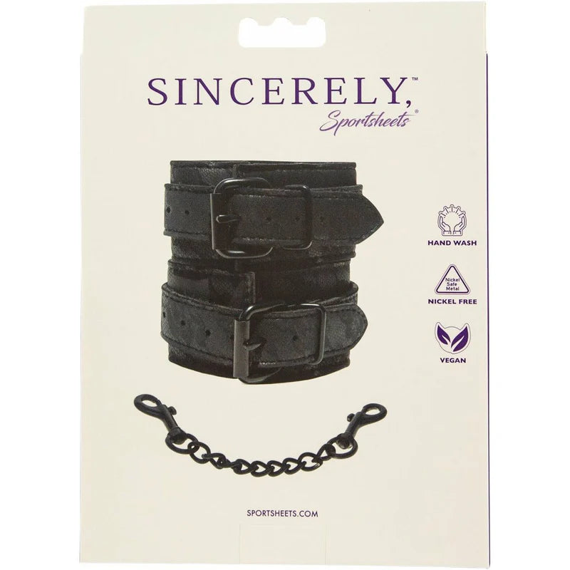 Sportsheets Sincerely - Lace Cuffs - Black