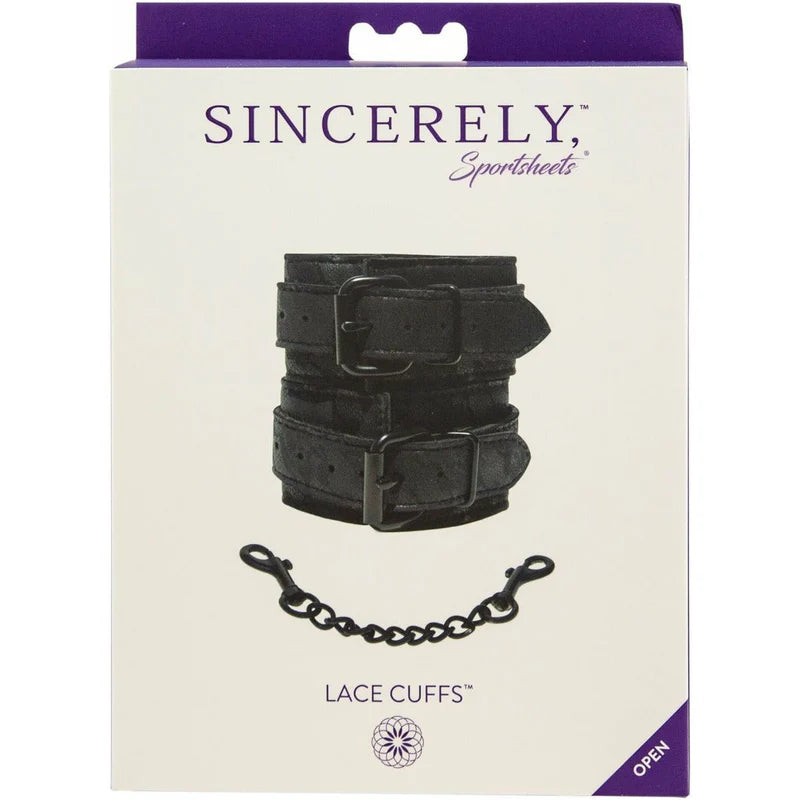 Sportsheets Sincerely - Lace Cuffs - Black