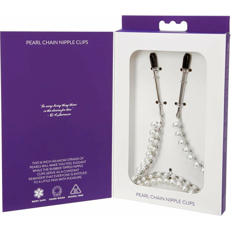 Sportsheets Sincerely - Pearl Chain Tweezer Nipple Clips