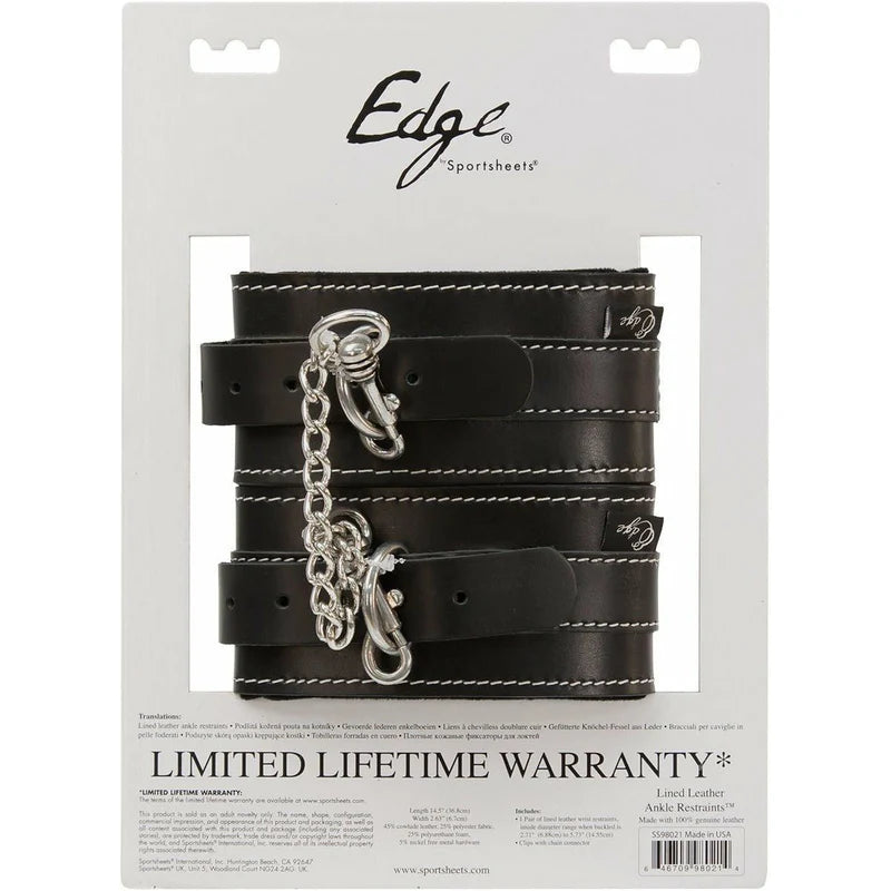 Sportsheets Edge Bondage Leather Ankle Restraints