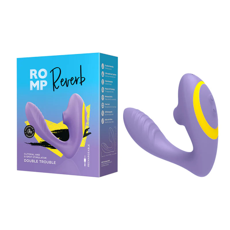ROMP - Reverb - Double Trouble - Clitoral And G-Spot Stimulator – Purple