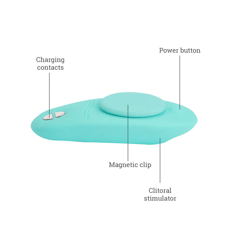 We-Vibe Moxie+ - Wearable Clitoral Vibrator – Aqua
